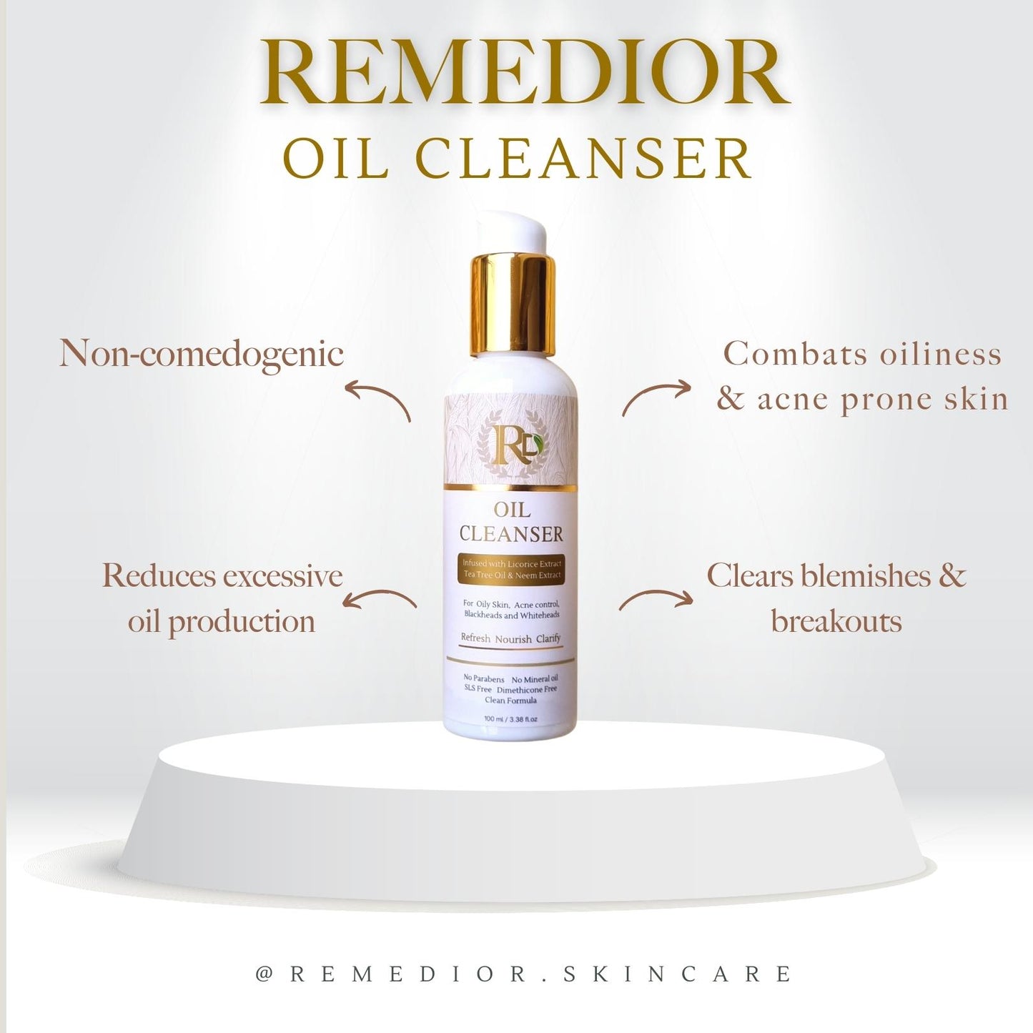 RD Oil Cleanser facewash for oily & acne prone skin (100ml)