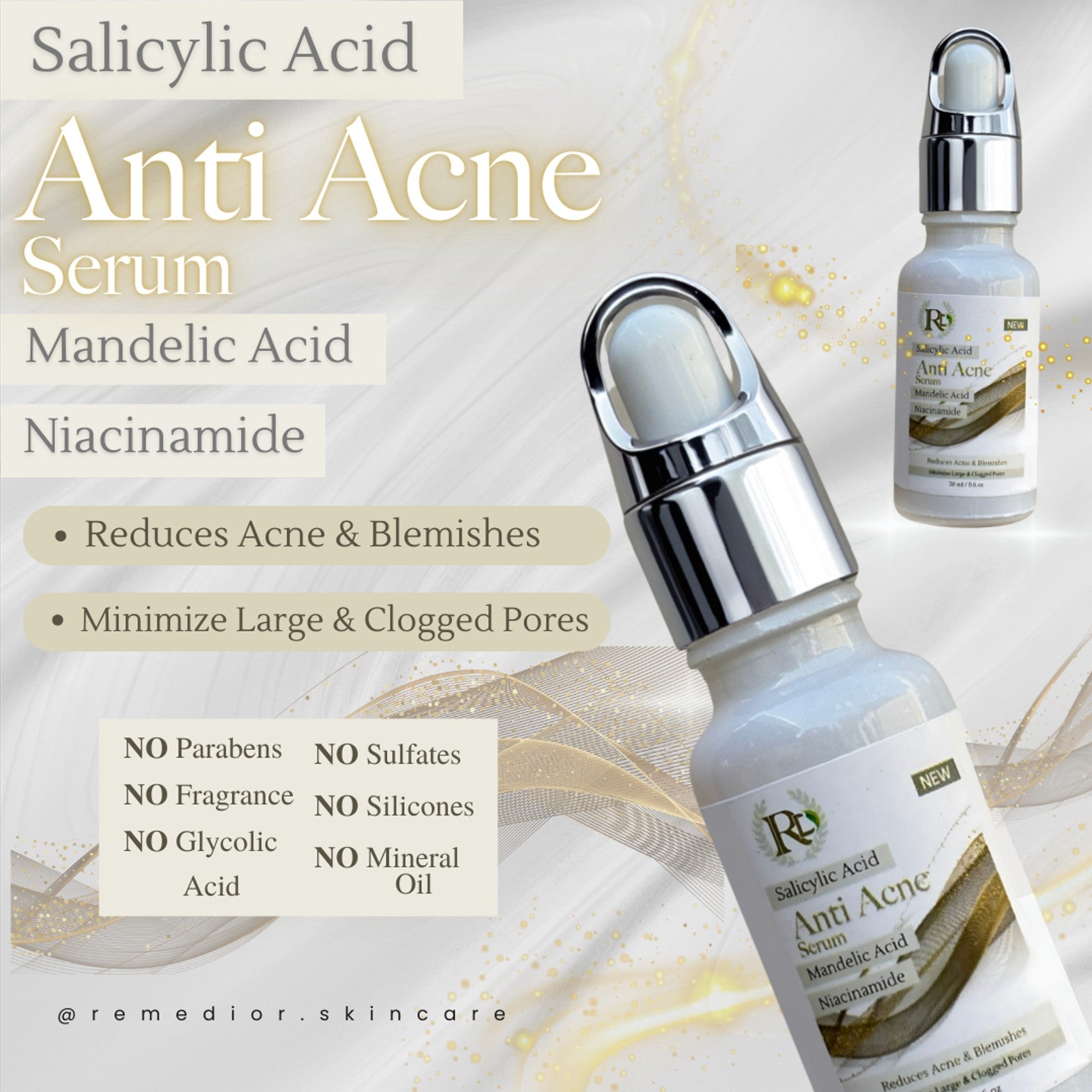 RD Anti Acne Serum (20ml) – REMEDIOR SKINCARE