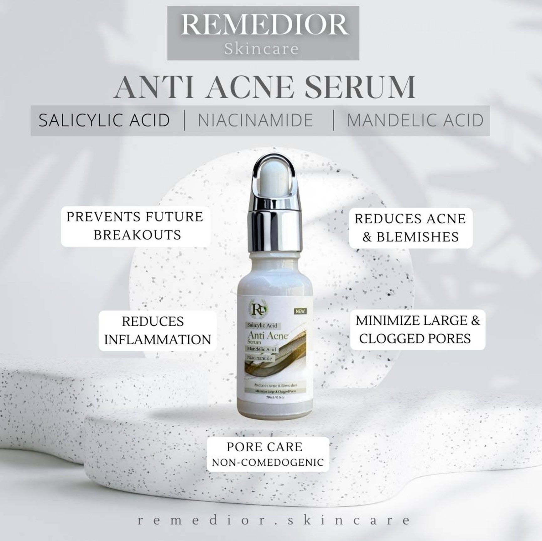 RD Anti Acne Serum (20ml) – REMEDIOR SKINCARE